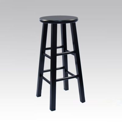 Image of Black Wood Bar Stool